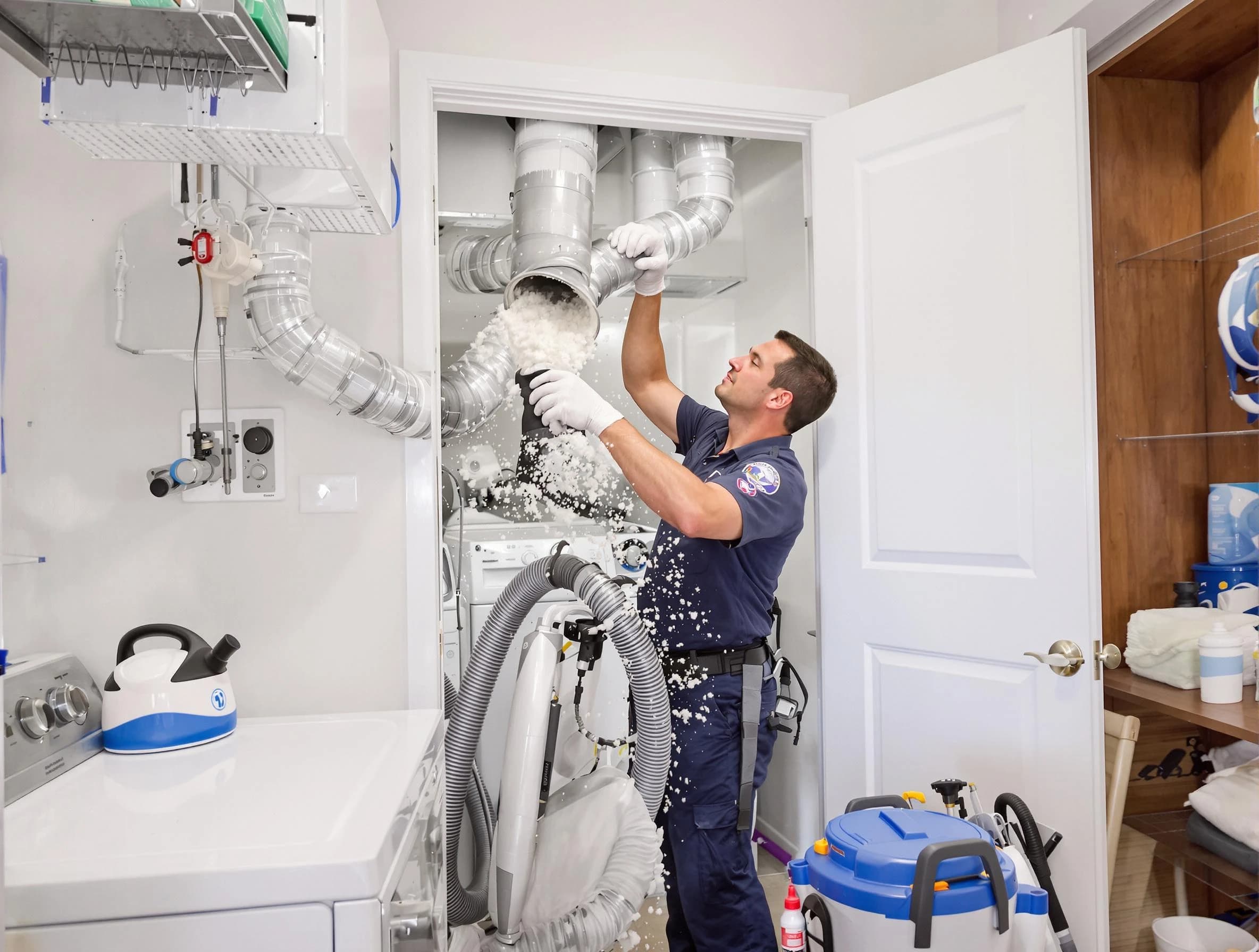 Bountiful Dryer Vent Cleaning technician delivering thorough residential dryer vent cleaning service in Bountiful