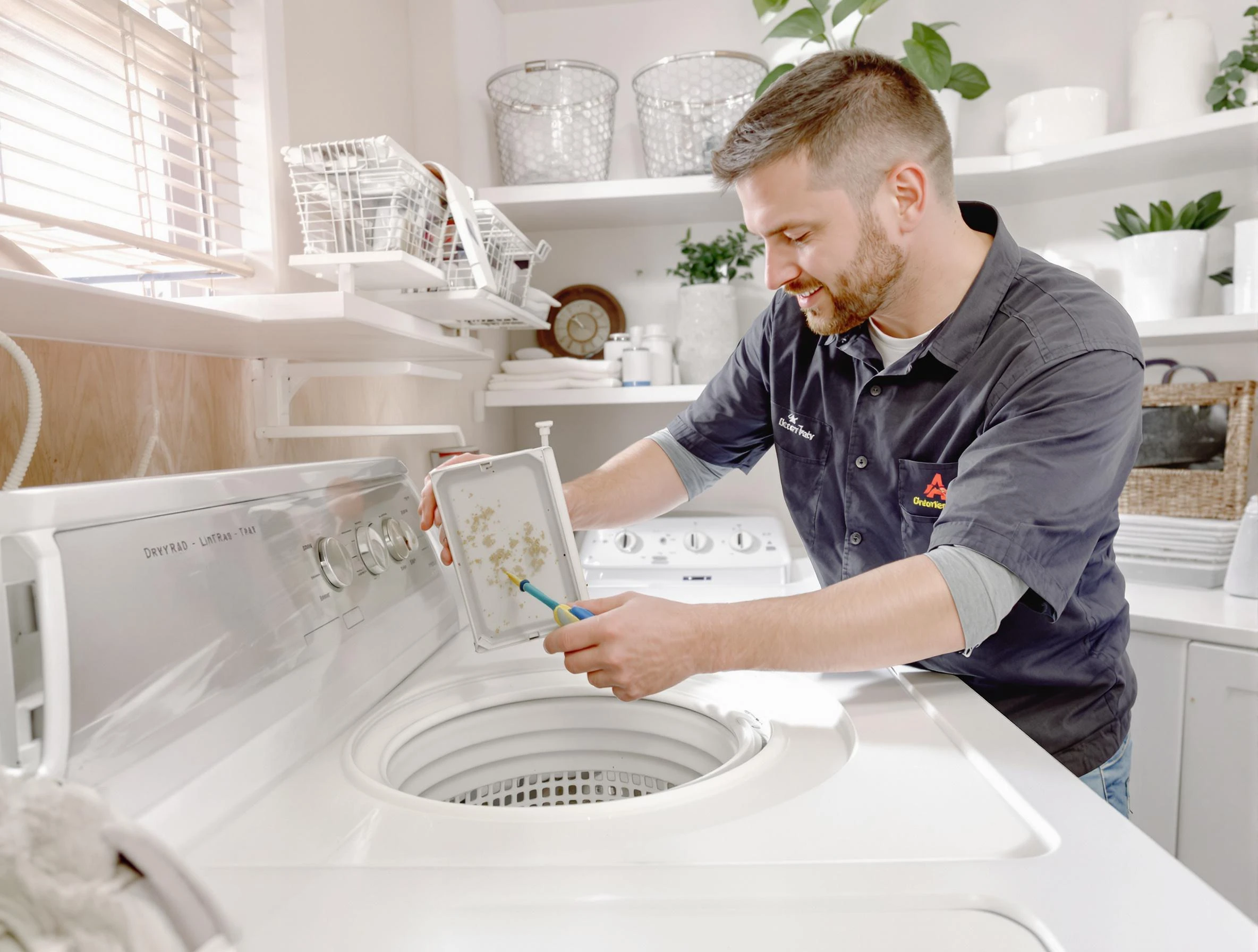 Cleaning Dryer Lint Trap in West Bountiful, UT